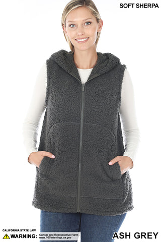 Sherpa Hooded Vest (REG)