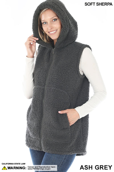 Sherpa Hooded Vest (REG)