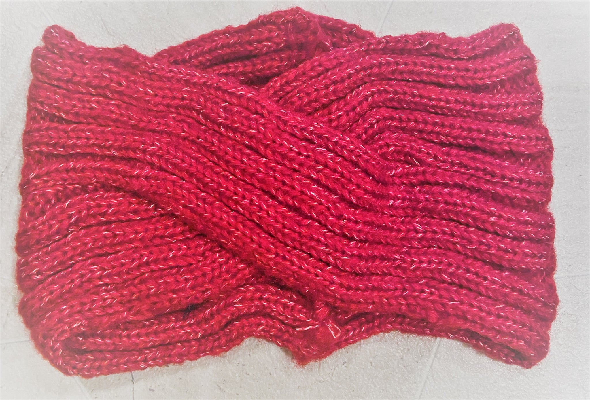 Crossover Knit Headband - Red