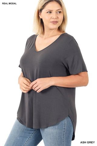 Hi-Low Short Sleeve Hem Top