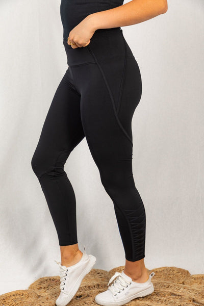 Black Detail Leggings (Reg & Plus)